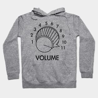 Guitar Volume Up To 11 Funny Musician Gift Music Rock (vintage distressed) Hoodie